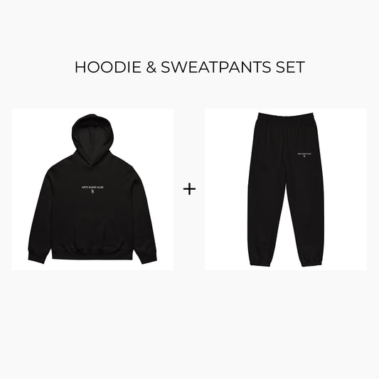 Oversized Hoodie & Sweatpants Set ASC 1 - Schwarz