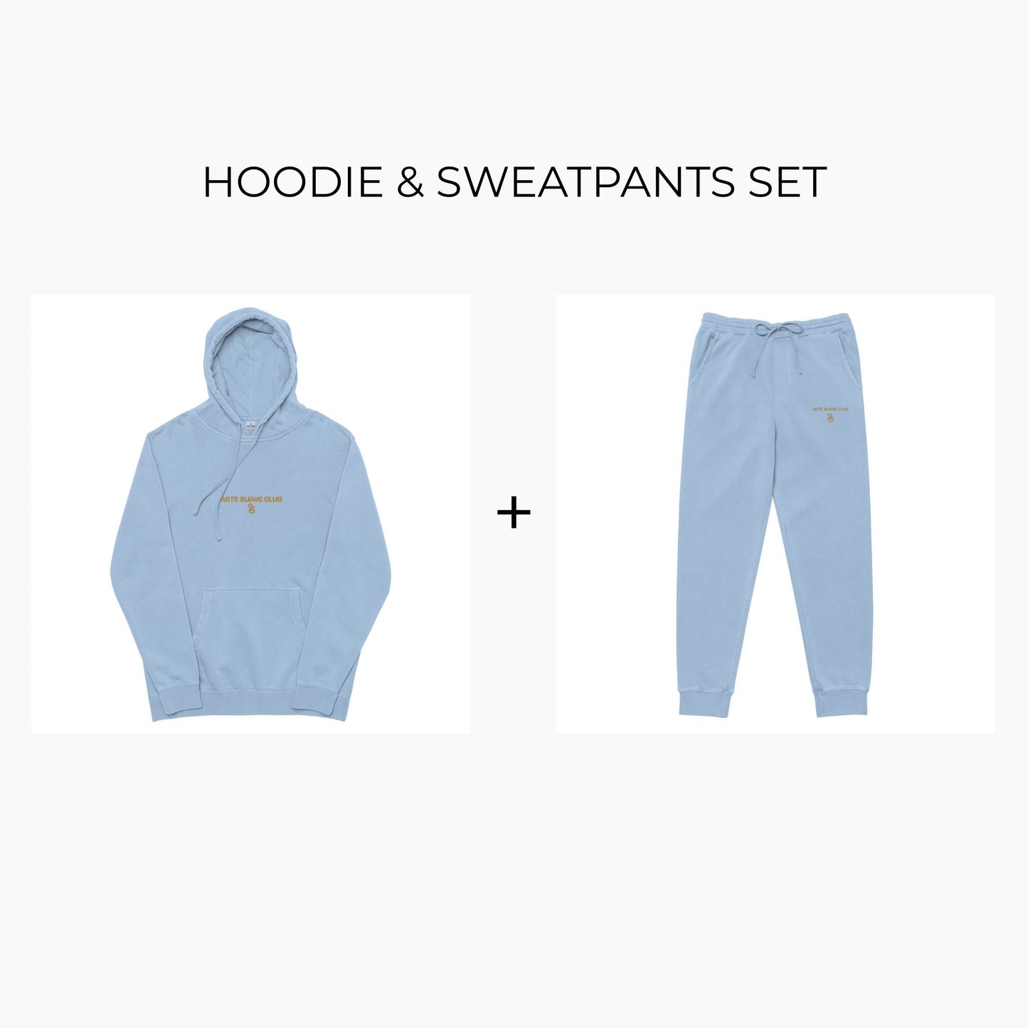 Hoodie & Sweatpants Set Arte Suave Club - Light Blue
