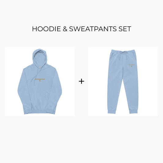 Hoodie & Sweatpants Set Arte Suave Club – Hellblau
