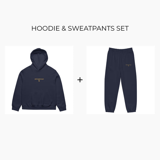 Oversized Hoodie & Sweatpants Set ASC 1 - Navy Blue